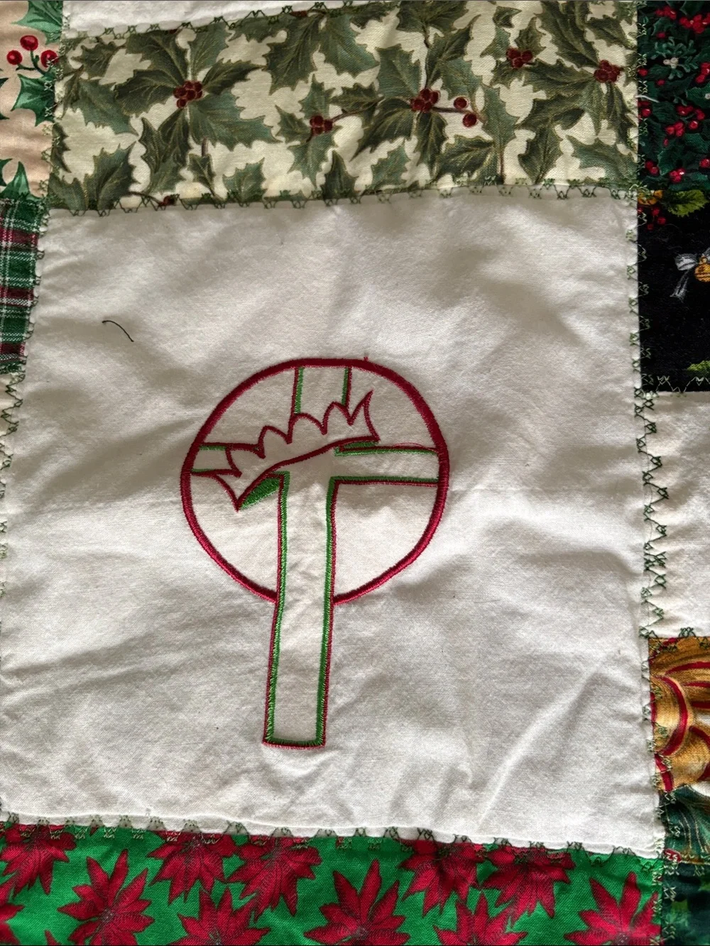 Child’s Reversible Christmas Quilt. Size 55”X 40”.